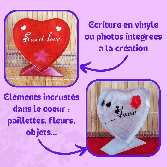 Personnalisation Coeur sur Socle